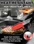 Anaeat Non-Stick Silicone Locking Tong Set of 3 - 7", 9" and 12" Kitchen Food Tongs with Non-Slip Tips, Heat Resistant