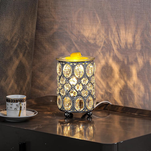 Wrought Iron Crystal Wax Warmer, Electric Oil Burner for Wax Melt Gifts & Decor, Home, Office, SPA