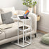 Yoobure C Shaped End Table with Charging Station, Small Side Tables for Living Room Bedroom, Sofa Table with USB Ports