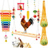 9 PCS Chicken Coop Toys, Chicken Swing Toys for Chickens Xylophone Mirror