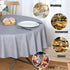 sancua 100% Waterproof Round PVC Tablecloth - 60 Inch Oil Proof Vinyl Table Cover for Dining Tables