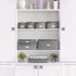 Sorbus Flatware & Utensil Storage - Gray Fabric Chest Box for Organizing Silverware, Cutlery, Flatware