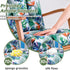 QemoraHome Set Tropical Rainforest Style Rocking Chair Cushion Waterproof Tufted with Ties Non-Slip High Back Chair