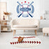 STEF 36 Inch Baseball Rug Round Soft Microfiber Sports Carpet with Non-Slip TPR Backing, Baseball Decor for Boys Room