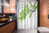Ambesonne Nature Stall Shower Curtain, Twiggy Spring Tree Branch Leaves Graphic, Fabric Bathroom Decor Set with Hooks,