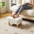 15.74" D11.41" W9.84" UHBD030W YMYNY Ottoman, Modern Footrest with Soft Padded Seat, Foot Stool with Wood Legs, Small
