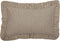 VHC Brands Sawyer Mill Throw Pillow - Dark Gray and Cream Stripe Cotton Decorative Cushion with Ruffle 14x22