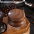 53mm Coffee Distributor, Adjustable Depth Espresso Distribution Tool with Walnut Wood Handle, Fits 54mm Breville