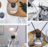 QUUPY 2 50ml/1.7oz Pcs Clear Round Empty Glass Diffuser Bottles Jars Containers Fragrance Accessories with Black Lid