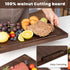 Heimlove 15"x10" Walnut Wood Cutting Board for Kitchen, Reversible Wooden Chopping Board with Deep Juice Grooves