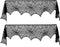 Blulu 2 Pieces Spiderweb Fireplace Mantle Scarf, Lace Halloween Decoration Cover for Home Party Supply (Black, 18 by 96