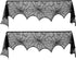 Blulu 2 Pieces Spiderweb Fireplace Mantle Scarf, Lace Halloween Decoration Cover for Home Party Supply (Black, 18 by 96