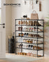 6-Tier 24-30 11.8 36.2 42.7 Inches, ULSA306BH01 SONGMICS Shoe Rack, Shoe Organizer, Metal Storage Shelf, Upright