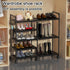CSXGBAB 5-Tier Closet, 1618 Shoe Rack Organizer, Large Shoe Stand with Wheels Easy to Mobile Tall Shoe Storage Shelf