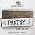 Kitchen Wood Signs, Medium - Wood and Metal, Pantry