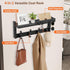 dreampossible Coat Rack Wall Mount with Shelf, Coat Hanger Wall Mount with Key Hooks and Mail Holder, Wood Entryway