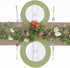 SHACOS Round Placemats Set of 4 Braided Cotton Place Mats 15 inch for Kitchen Dining Table Holiday Party (Pea Green)