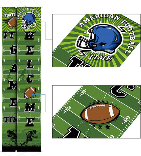 Football Party Banner Decorations 71" x 12" Welcome Sign for American Football Theme Birthday Shower