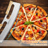 ALLTOP Pizza Cutter Rocker, Large Stainless Steel Blade Knife with Double Wooden Handle & Plastic Cover, Essential