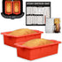 Air Fryer Silicone Loaf Pans for Baking, Non-Stick 8 inch Bread Cake Pan, Fits Instant Pot, Ninja Foodi, BPA Free