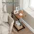 Ekisemio C Table for Sofa, C Shaped End Table with Metal Frame, Small Side Table for Couch, TV Tray for Living Room