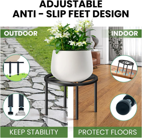 2-Pack Use(10.24" TOSKING Plant Stands - Heavy Duty Low Plant Stand, No Assembly Required Risers for Potted Plants