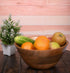 Acacia Wood Salad Bowl, Perfect Decorative Centerpiece for Salad and Vegetables (9" x 9" x 4")