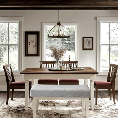 FUANGUI Waterproof Bench Cover, Stretch Jacquard Dining Bench Cover for bedrooms, Living Rooms, Kitchens, Protector