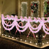 LOMIMOS 17 Ft Pink Glittering Tinsel Garland for Easter Christmas, Decoration for Party and Wedding Supplies