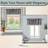 Park Designs Farmhouse Kitchen Valances, Black & Cream Buffalo Check, 72" x 14"