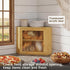 Vellzeyce Countertop,Large-Capacity Countertop Bamboo Bread Box for Kitchen Corner Bread Storage Container, Double