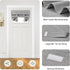 HOMEIDEAS 1 Panel Linen French Door Curtains, 26 X 20 Inch Thermal Insulated Shades for Front Door, Light Grey