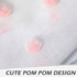 84 Inch 2 52 84 inch MYSKY HOME Pom Pom Sheer Curtains for Girls Bedroom Pink Curtains for Nursery Long Living Room