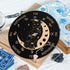 Wooden Pendulum Board 7.9" - Cat Moon Witch Dowsing Divination Planchette Board with Healing Crystal Necklace