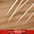 BambooMN Decorative Ball End Cocktail Picks, 4.7" Black, 100 pcs for Events and Parties