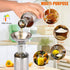 Stainless Steel Funnels, 3 Pack - Small Metal Funnels with Handles for Kitchen Transfer of Liquid, Oils, Spices, 2.9 &