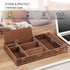 8 SITHON Valet Tray Desktop Organizer - Compartments Catchall EDC Tray PU Leather Bedside Vanity Nightstand Caddy Coin