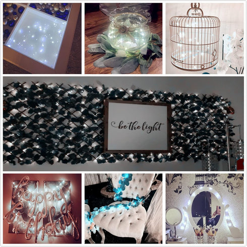 Ranlraka 7Ft White LED Christmas Fairy Lights for Bedroom Battery Operated String Lights Mason Jar Lights Waterproof