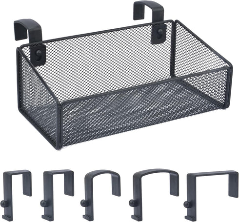 MATIMASU Bedside Caddy Hanging Storage Basket Beside Shelf Metal Organizer for Collage Dorm