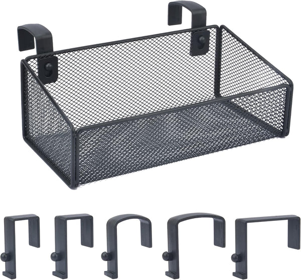 MATIMASU Bedside Caddy Hanging Storage Basket Beside Shelf Metal Organizer for Collage Dorm