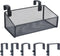 MATIMASU Bedside Caddy Hanging Storage Basket Beside Shelf Metal Organizer for Collage Dorm