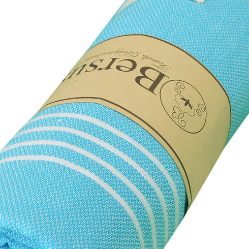 Bersuse Towels Anatolia XL Beach Blanket, Turkish Towel, 100% Cotton, Extra-Large Quick-Dry Lightweight, 61x82 Inches,