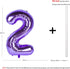 CHANGZHONG 40 Inch Purple Number Helium Foil Birthday Party Digit Balloon (Purple 2)