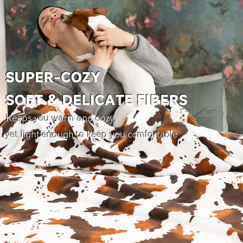 Cozy 60x80 inches Twin Blanket for Travel, Lightweight Plush Soft Warm Fleece Throw Blanket for Bed, Couch, Sofa