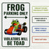 Venicor Frog Parking Sign Decor - 9 x 14 Inches Aluminum, Cute Gifts for Frog Lovers, Room Decorations