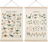 HRQKO Dinosaur Alphabet Poster Hanger Frame Set of 2, Dinosaur Wall Decor,