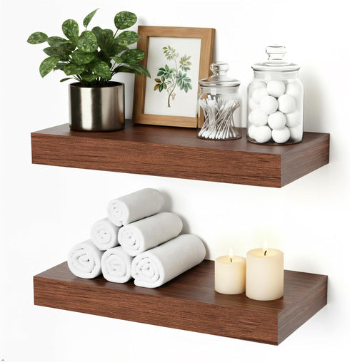 Floating Shelves for Wall, Bathroom Shelves Over Toilet, Wall Shelves & Book