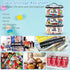 Blissleaf 6 Pack Extra Large Clear Toy Storage Bag with Name Tag,Waterproof PVC Toy Organizer Bags with Zipper & Manual