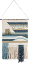 Primitives by Kathy Seaside Woven Wall Hanging - Handmade Bohemian Fringe Tassel Banner, Cotton, 14" W x 22" L