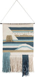 Primitives by Kathy Seaside Woven Wall Hanging - Handmade Bohemian Fringe Tassel Banner, Cotton, 14" W x 22" L